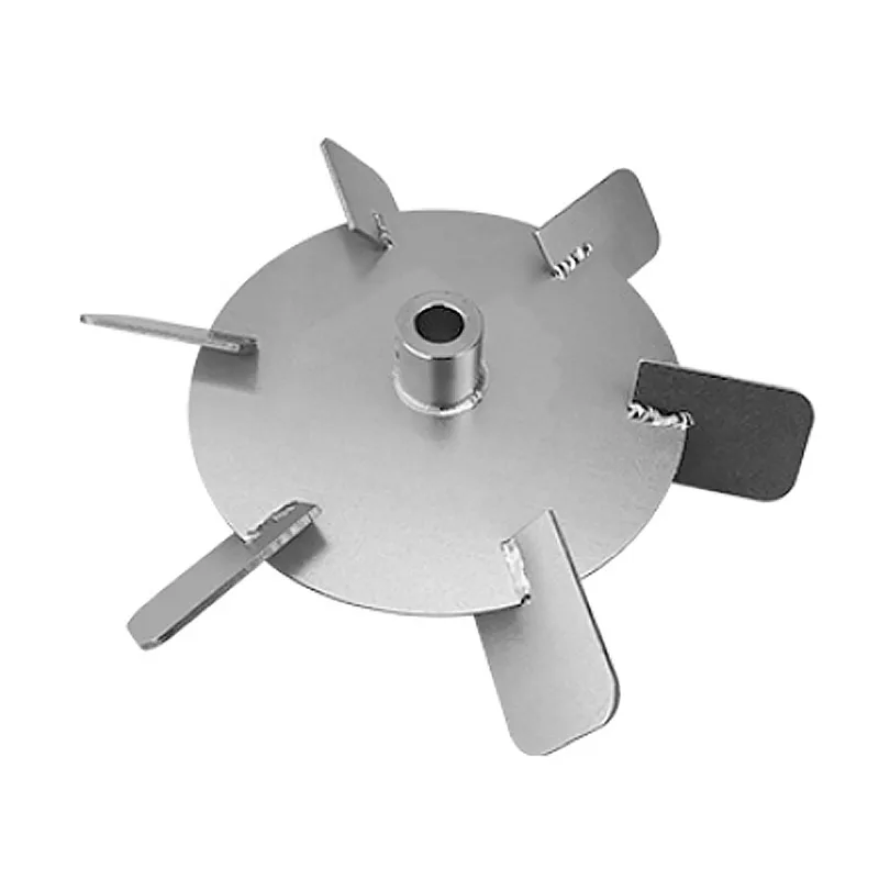 Pneumatic Mixer Impeller Six Blade Disc Turbine Type 25/30/35mm Inner Hole Stainless Steel Wear Resistant Anti Rust Hard Stable