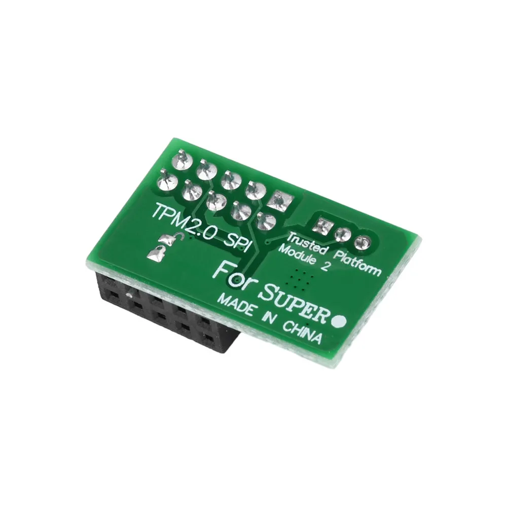 10Pin SPI TPM2.0 Security Module 3.3V fo 10Pin SPI Mainboard Plug and Play Support Sleep Mode Computer Hardware Encryption Board