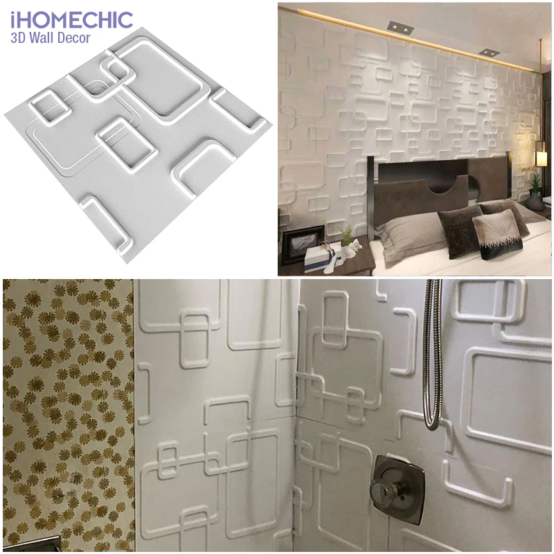 Panel de pared 3D geométrico sólido, ladrillo de piedra 3d, calcomanía de fondo de TV para sala de estar, molde de azulejo, pegatina de pared 3D para baño y cocina, 30x30cm