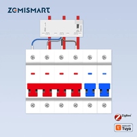 Zemismart Zigbee 3 Phase 4 Wire Smart Energy Meter 63A Power Monitor Sensor Work with Tuya Zigbee Hub Zigbee2MQTT Home Assistant