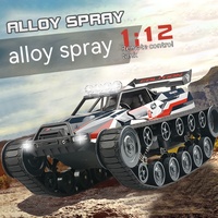 JJRC Alloy High-Speed Drift Tank Car 1:12 Model Off-Road 2.4G Hz Remote Control Spray Charging Electric Toy Boy Outdoor Gift