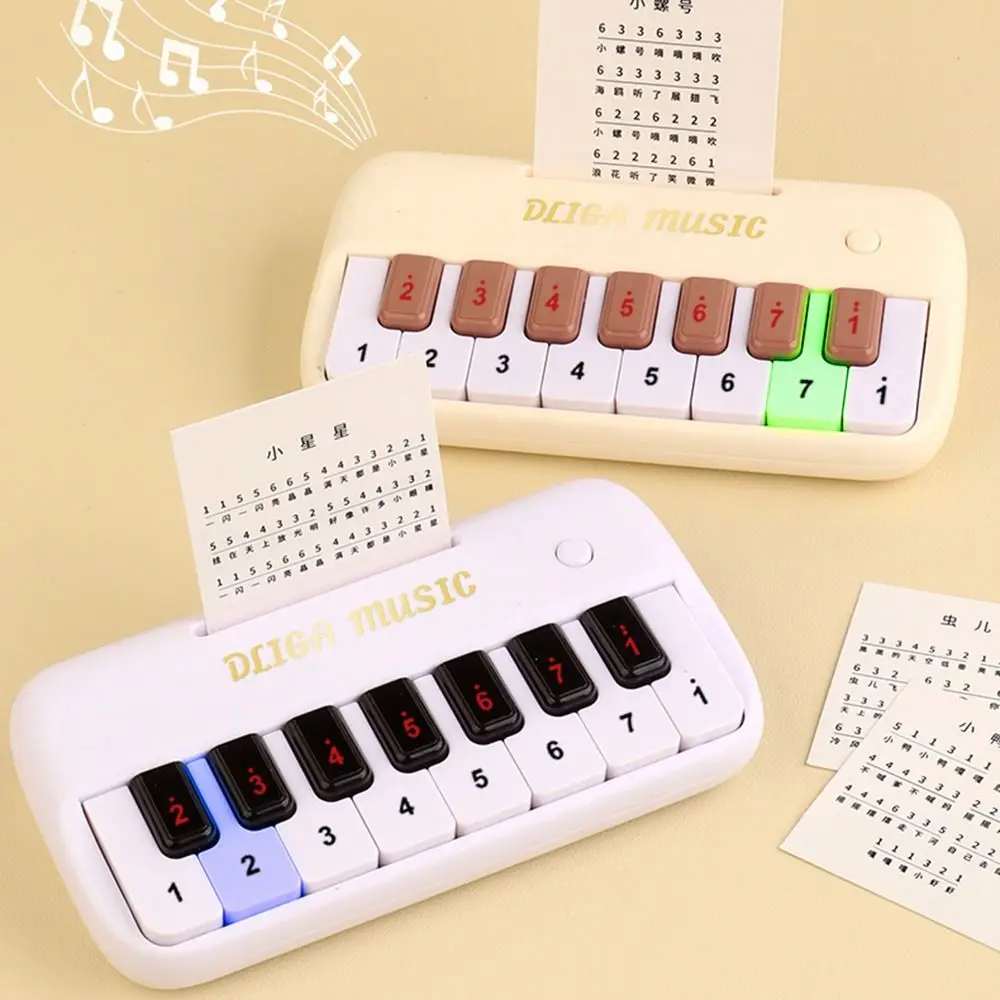 Early Education Mini Electric Keyboard Multifunctional Learning Music Electronic Musical Toys Light with Music Score