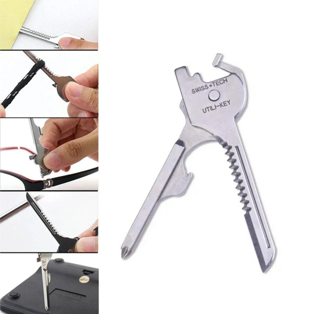 

Utili Key Shape Mini Multi Tool Multipurpose Knife Opener Screwdriver Ring Keychain Pocket Survive Edc Gear Utility Pocket Kit