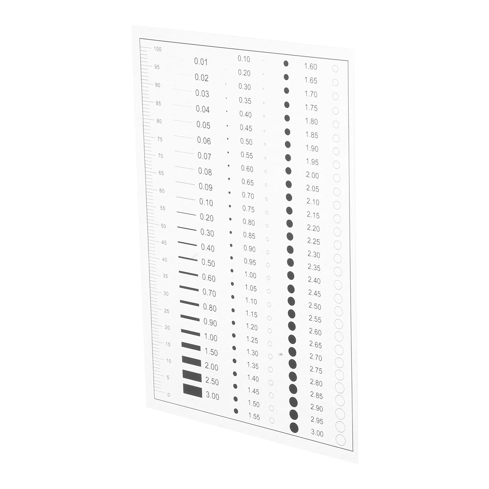 

Flaw Detection Gauge Line Width Measure Tool PET Material Pocket Size Scratch Measurement Ruler High Precision For Classroom