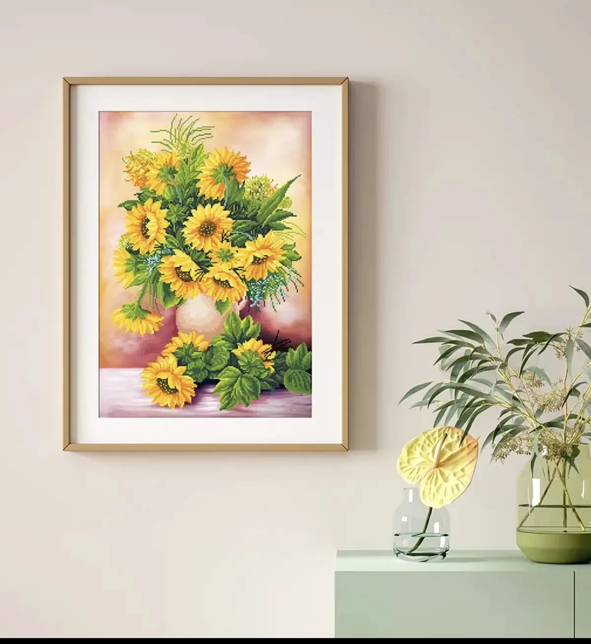 

Soft Canvas Special Shaped Diamond Painting 5d Embroidery Mosaic Crystal Stones Cross Stitch kits Scenery Sunflowers