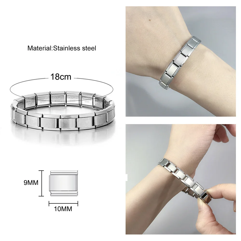 GEMOSA Fashion Women Men Jewelry 20*9mm Width Silver Color Stainless Steel Bracelet Bangle Male Female Party Daily Accessories