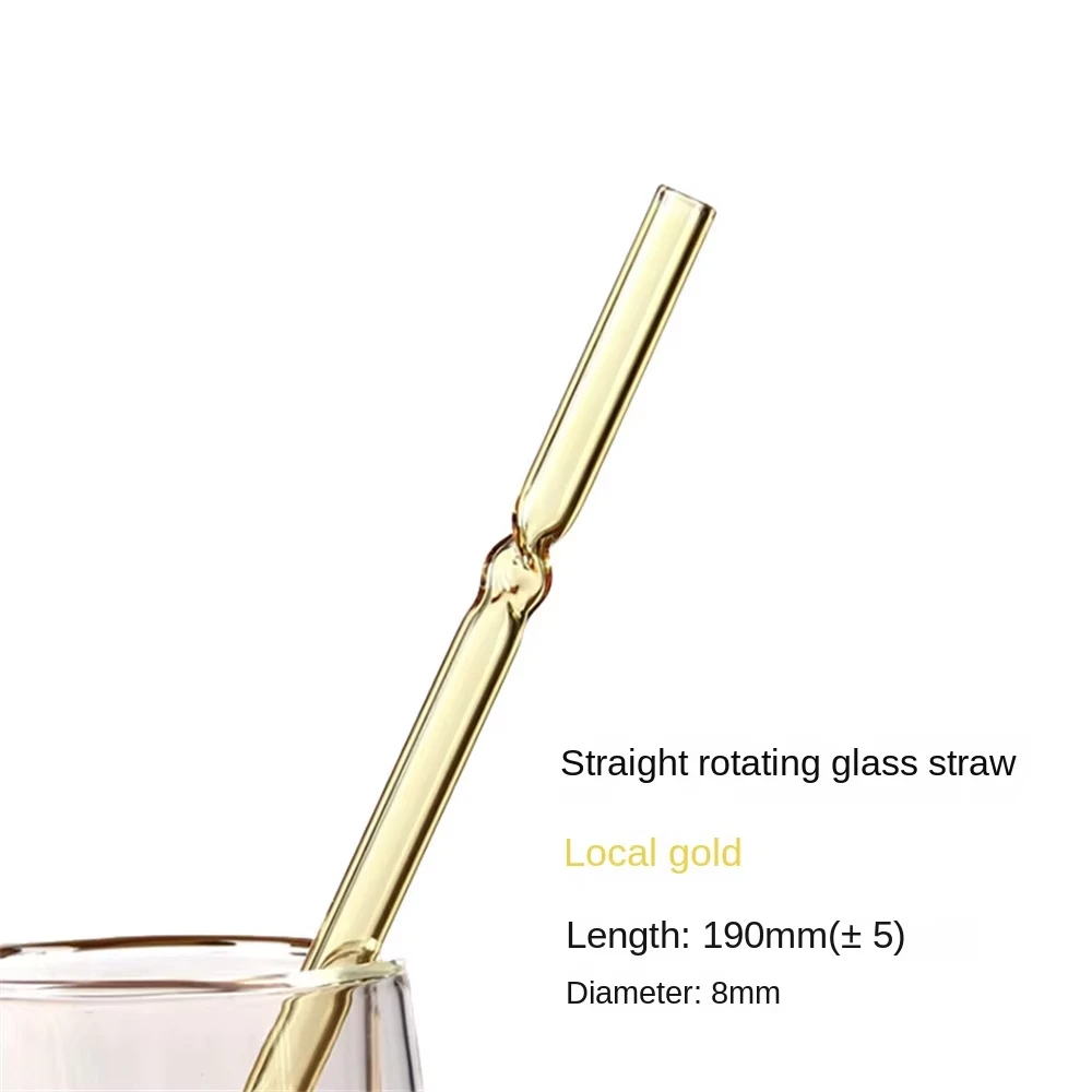 

Curved Glass Straw High Borosilicate High Borosilicate Stirring Rod Transparent Glass Straw Heat-Resistant Beverage Straw