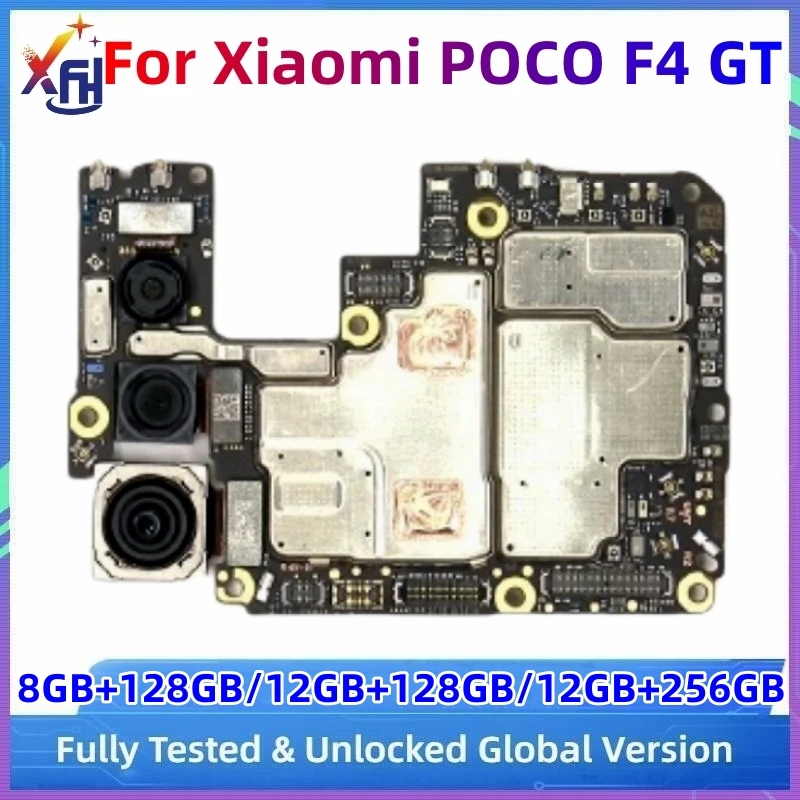 Motherboard for Xiaomi Mi POCO F4 GT, Global Version Mainboard PCB Module, 128GB 256GB ROM, Unlocked Main Circuits Board