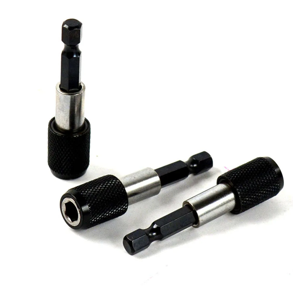 1 Buah Batang Ekstensi Magnetik 60Mm 1/4 Inci, Dapat Disesuaikan, Untuk Mata Bor Obeng, Peralatan Tangan, Aksesoris Perkakas