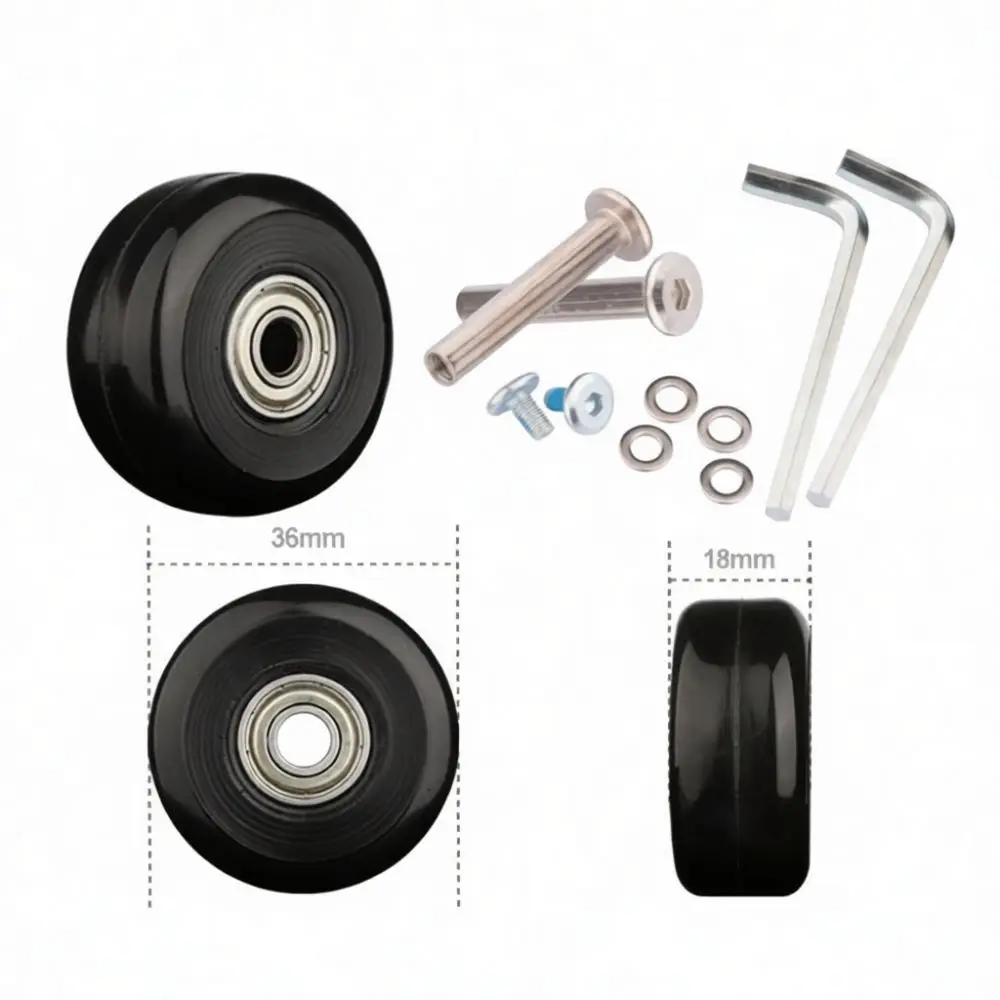 Luggage Casters Replacement Wheels Rubber Suitcase Repair Accessories Silent Wear Proof Universal Rolling Kit For Cases