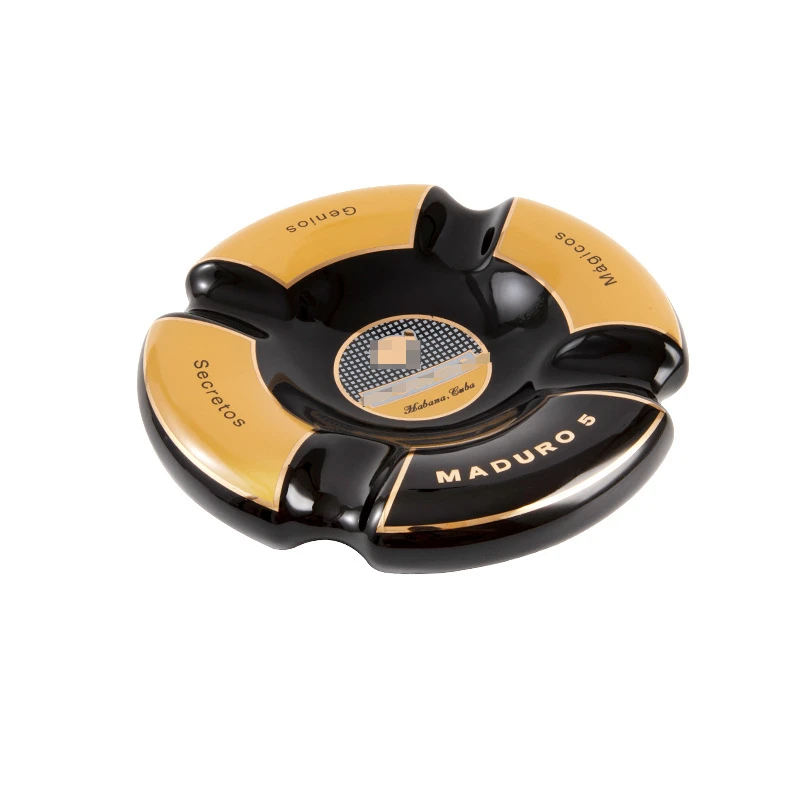 Cigar Ashtray Ultra Luxury Commemorative Edition Round Black Ashtray