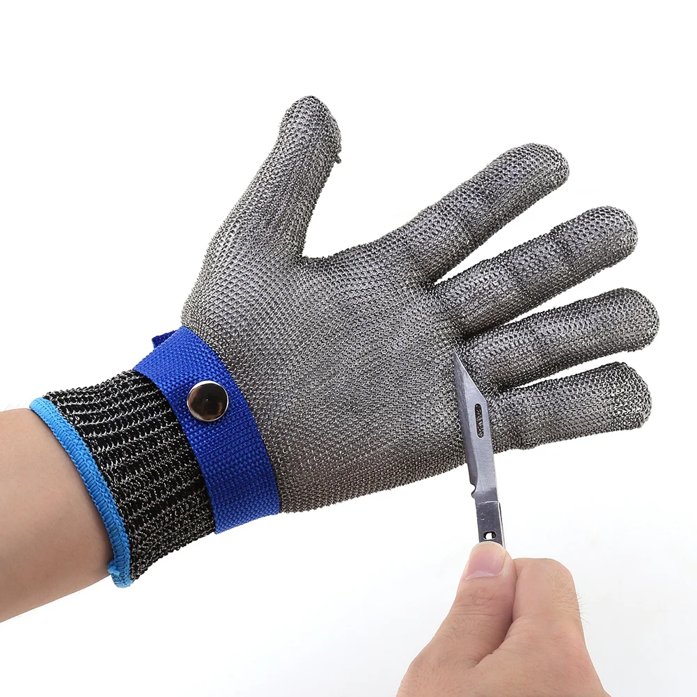 Butcher Glove Cut Proof Stab Resistant Stainless Steel Wire Metal Mesh Butcher Cotton Glove Cut Resistant Glove  Glove