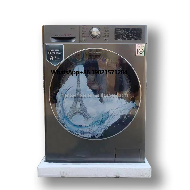

France Front-Load 13kg Auto Washing Machine Spin Dry White Inverter Motor Class A+++ 5 Years Warranty Smart Home Appliance Stock
