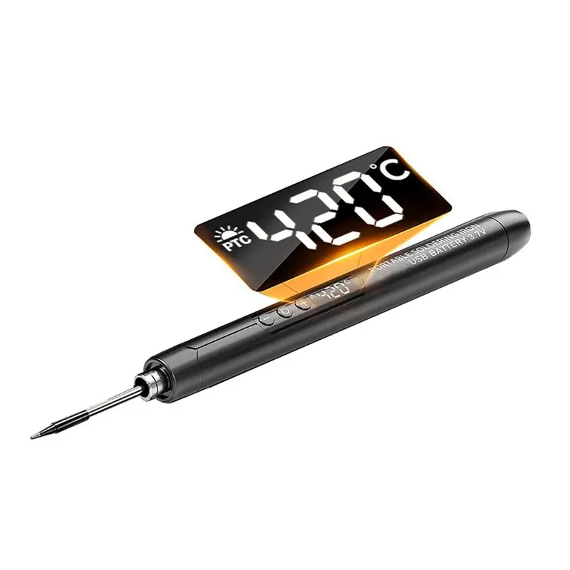 【THANKSGIVING DAY】Soldering Iron Kit LED Digital Display Wireless Type-C Interface Temperature Control Functionality Tool Grey