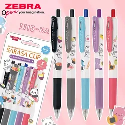 5pcs Japan ZEBRA Color Gel Pens Set 0.5mm Animal Limited SARASA JJ15 Quick Drying for Writing Cute School Office Supplies