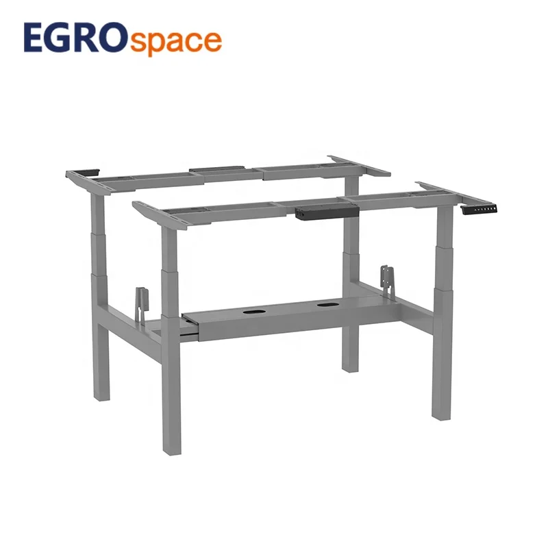 

Adjustable Height Electric Office Standing Face to Face Dual Motor Lifting Adjuster Frame Legs up Lift Sit Stand Desk