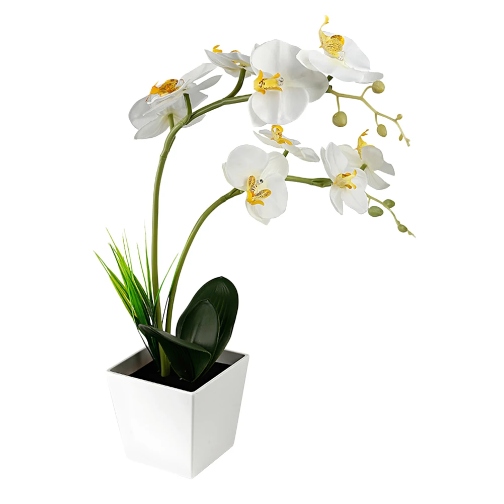 

Orchid Led Light Artificial Flower Lamp Operated Aaa Powered Home Decoration Romantic Atmosphere Flexible Iron Stems