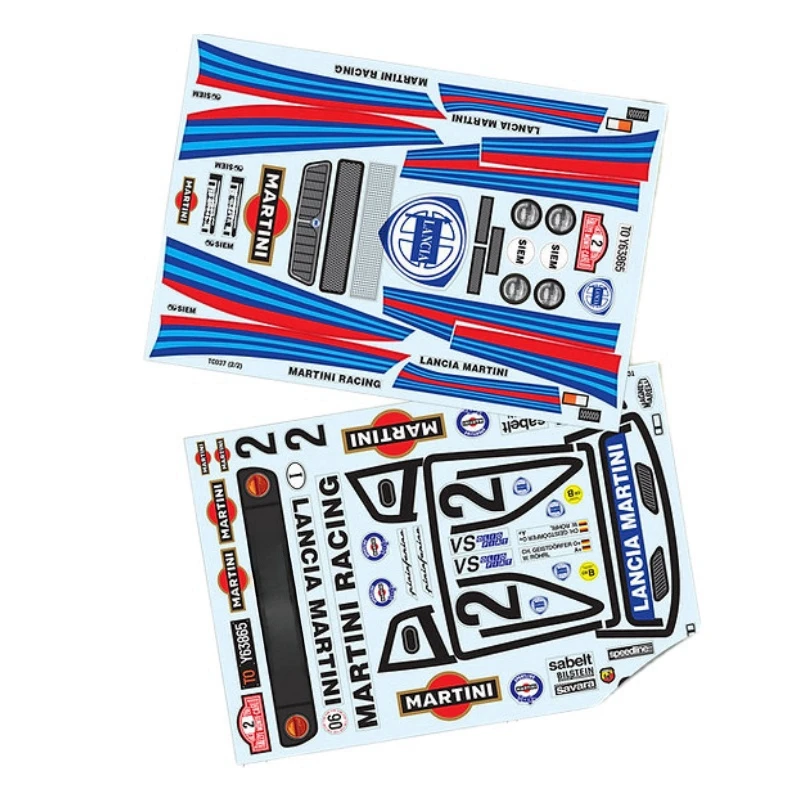 037 Rally Decal Sheet Body sticker for RC Rally car 1/10 Lancia 037 Clear lexan body shell