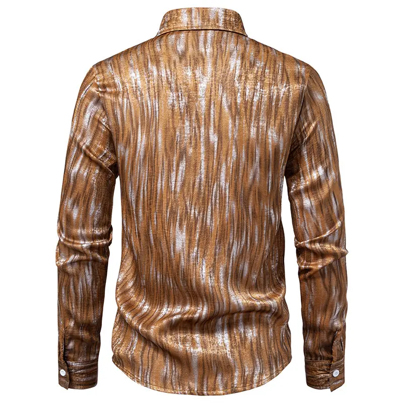 Men's Autumn Luxury Printed Shirt Fashion Design Casual Wedding Party Prom Business Nightclub Print Clothing