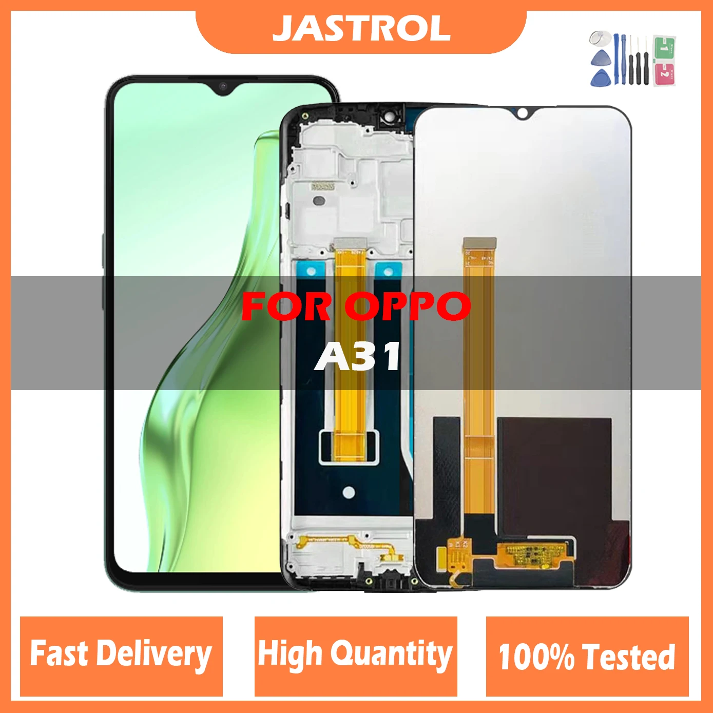 Original 6.5'' LCD For OPPO A31 2020 CPH2015 CPH2073 CPH2081 CPH2029 CPH2031 LCD display touch screen digiziter with frame