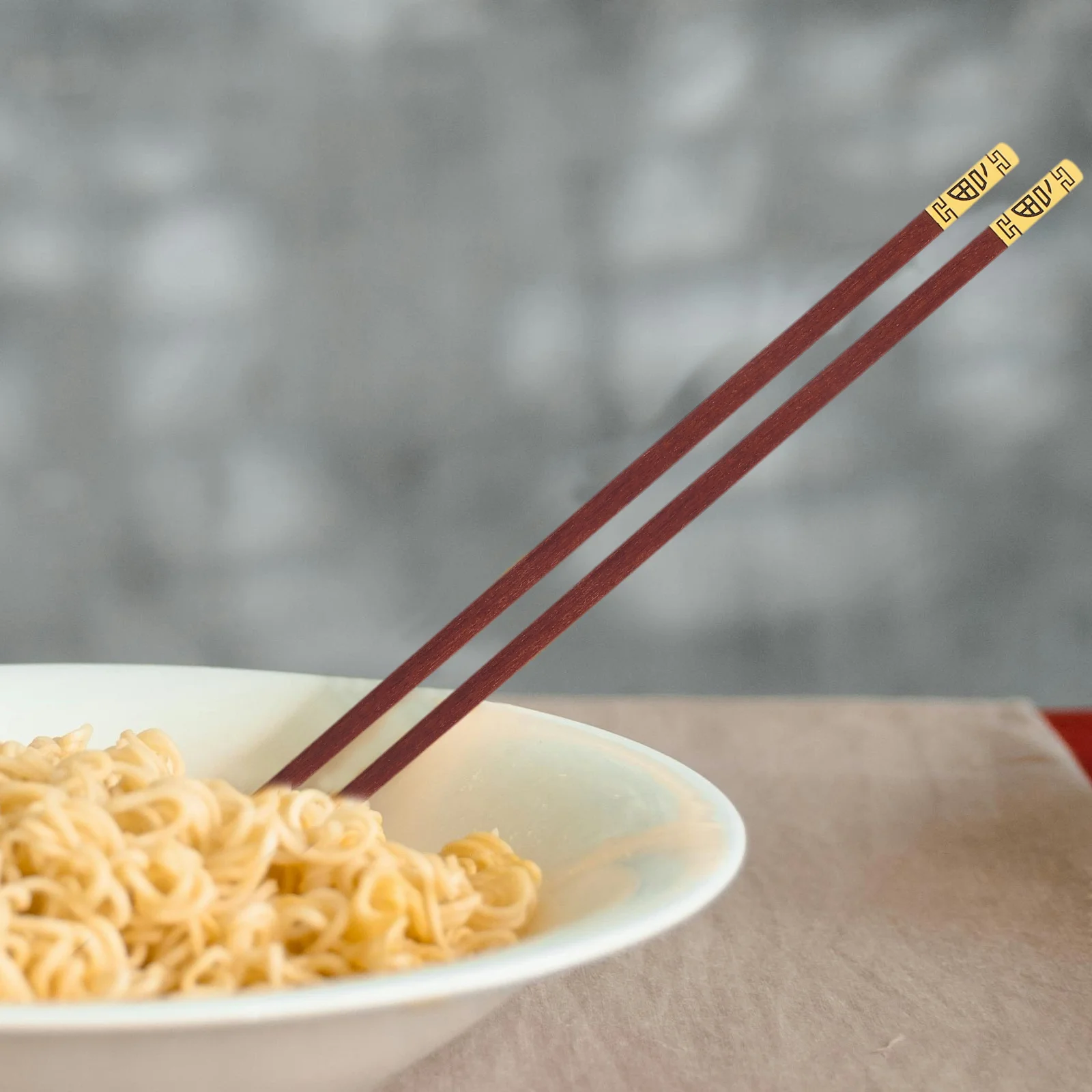 

5Pairs Exquisite Red Sandalwood Chopsticks Traditional Design Reusable Wooden Set for Home and Restaurant Dining