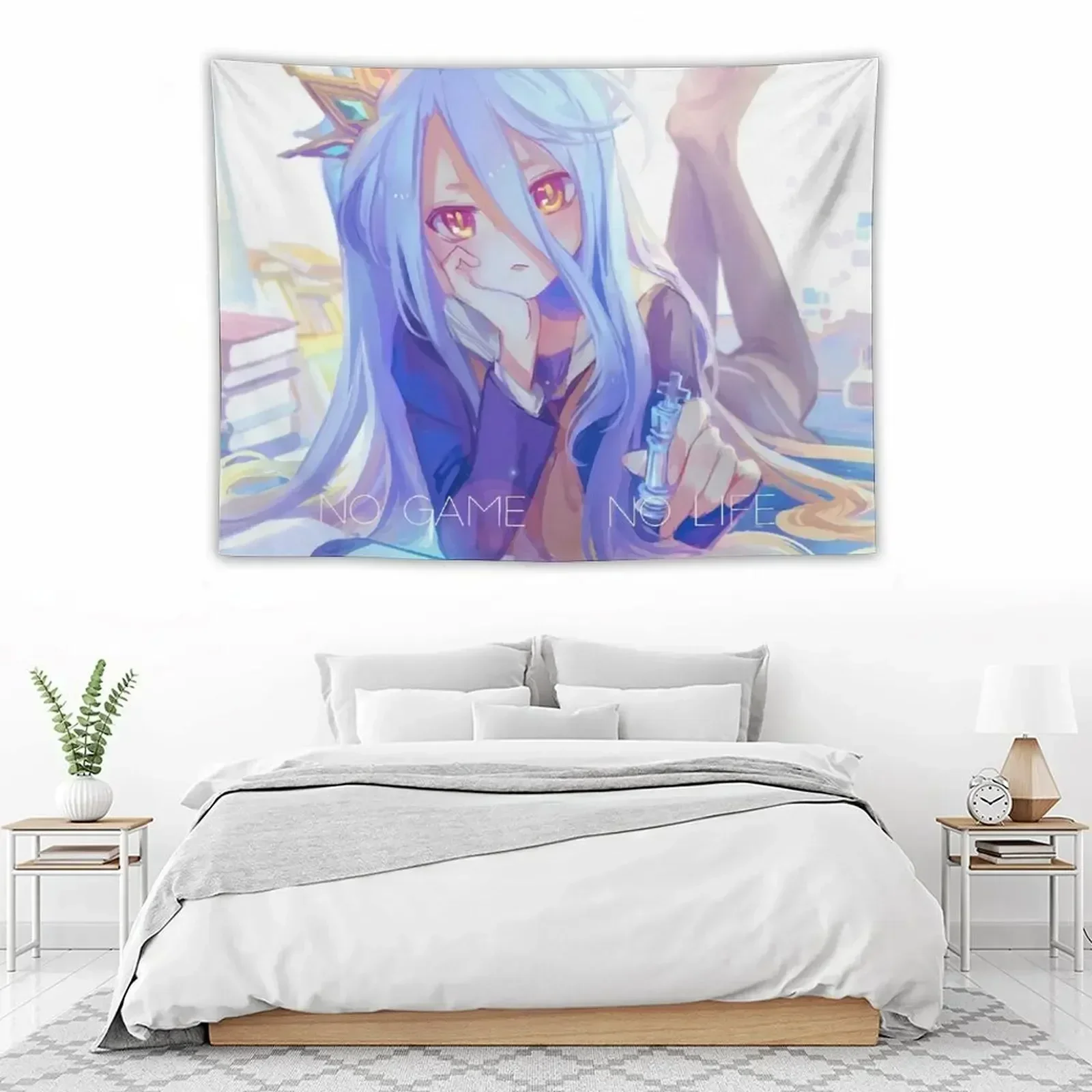 

No Game No Life Shiro Tapestry Room Decor For Girls Home Decor Aesthetic Tapestry