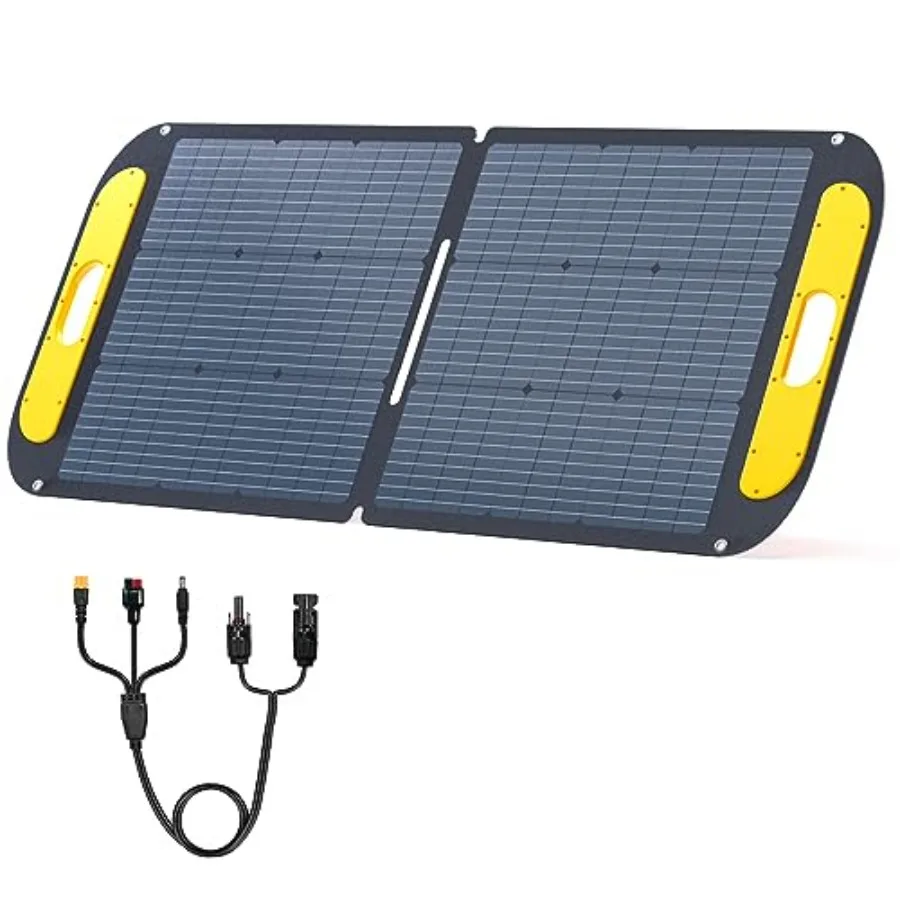 

Portable 110W 19V Folding Solar Panel with 23 Efficiency for Solar Generator IP67 Waterproof and Adjustable Kickstands Design I