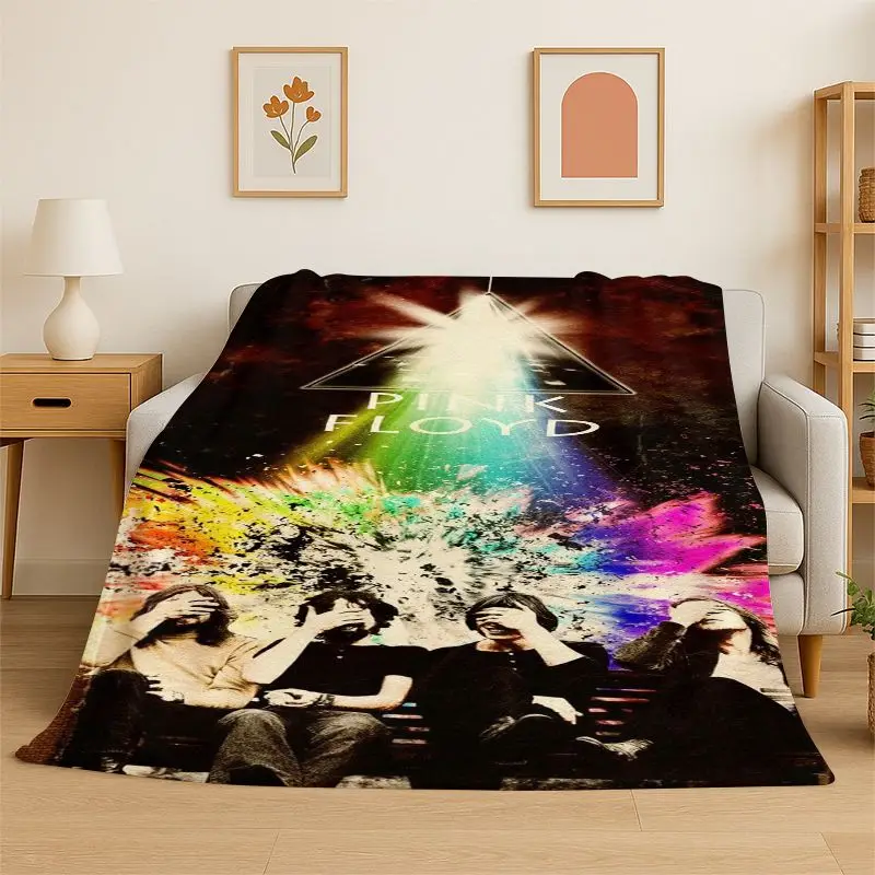 New Music Pink F-Floyd Rock Band Flannel Throw Blanket,Warm Cozy Blanket for Bed,Sofa,Couch,Bedroom,Living Room,Office,Camping