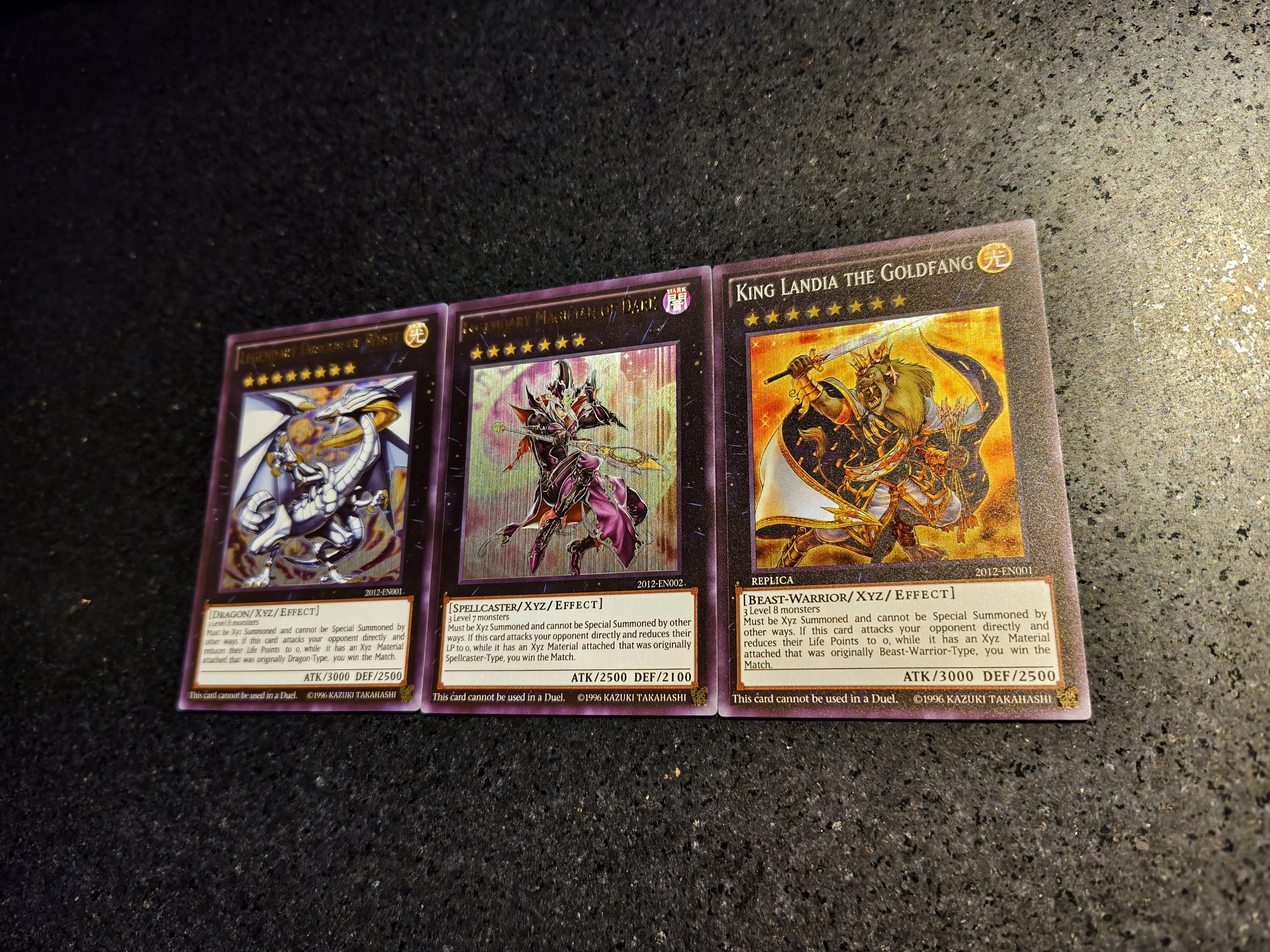 3pcs/set Yu-gi-oh!  2012 wcs Self Control Collect Signature Trading Flash Card Anime Cartoon Christmas Gift