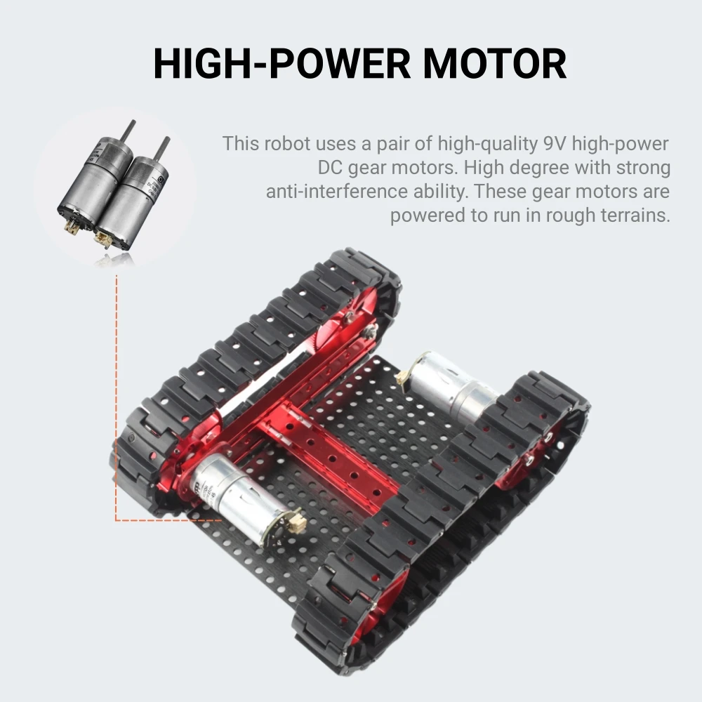 High Quality Aluminum Tank Chassis Tank Robotic Mechanical Kit For Electronics Hobbyist DIY Arduino