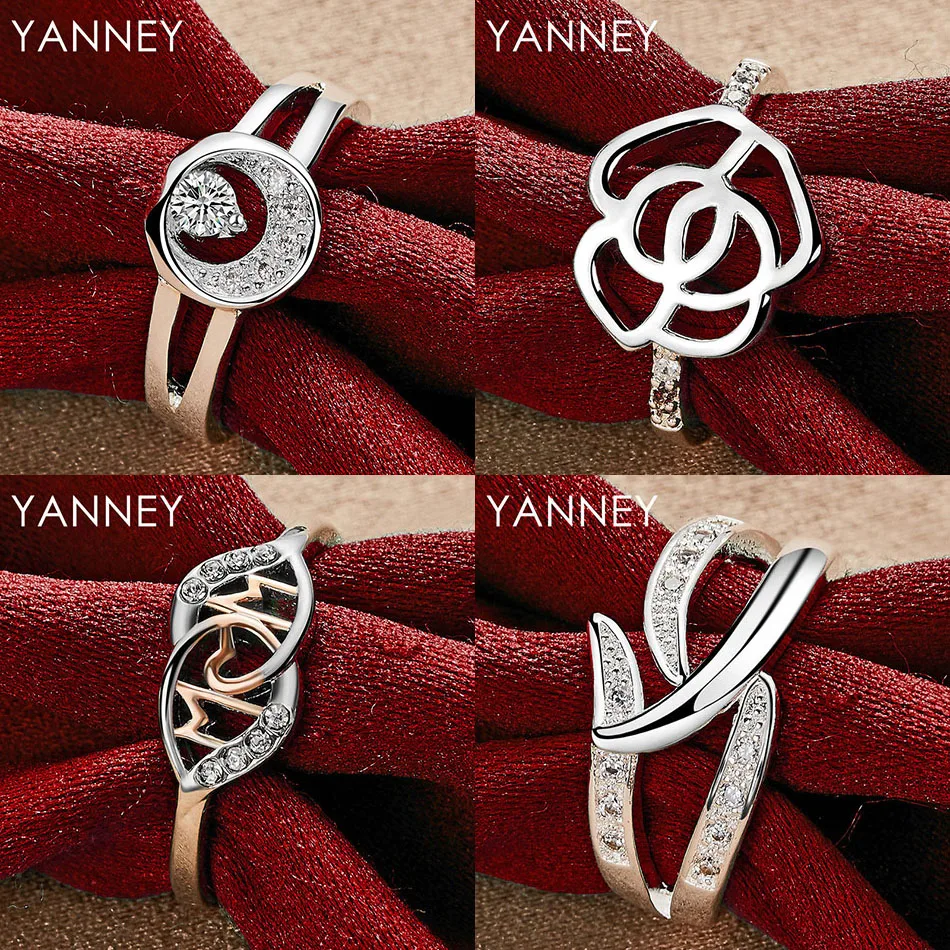 

Charm 925 sterling silver 7/8/9/10 exquisite rose moon ring female party jewelry accessories wedding gift