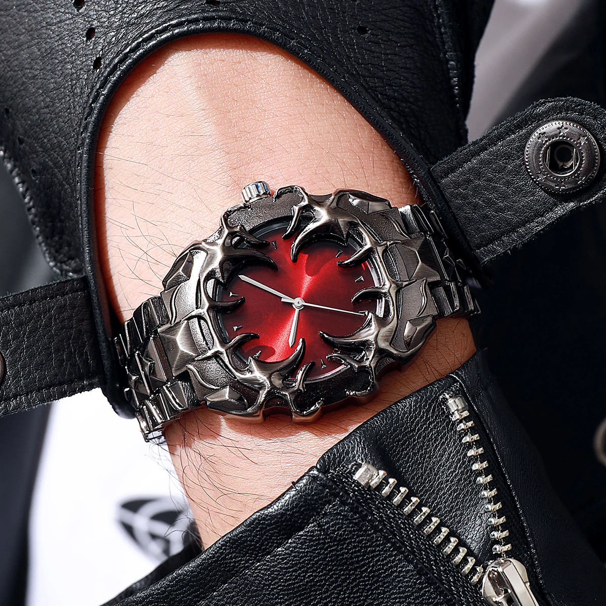 Men's Claw-Shaped Quartz Watch with Interchangeable Dials