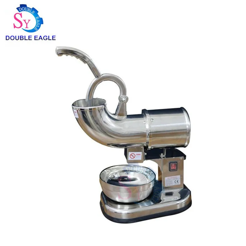 Mesin pembuat kerucut salju baja tahan karat elektrik 110v 220v bilah ganda Desktop efisiensi tinggi/peralatan cukur blok es