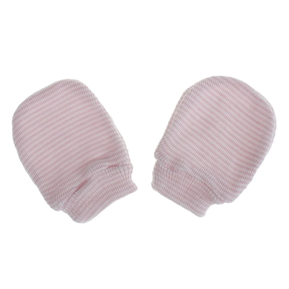 

Fashion Soft Newborn Baby Mittens Striped Knitted Toddler Gloves Hand Protection 0-3Months