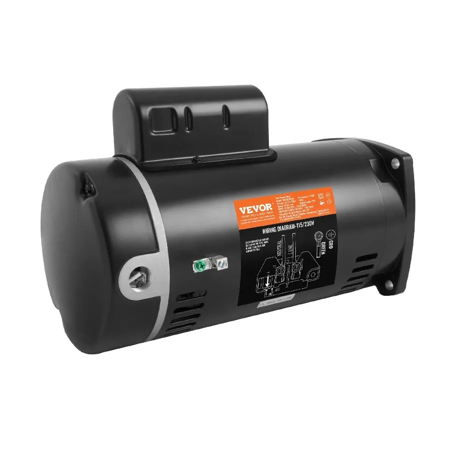 

1.5HP Pool Pump Motor 115 230V 12.8 6.4A 56Y 3450RPM 90F 250V Capacitor