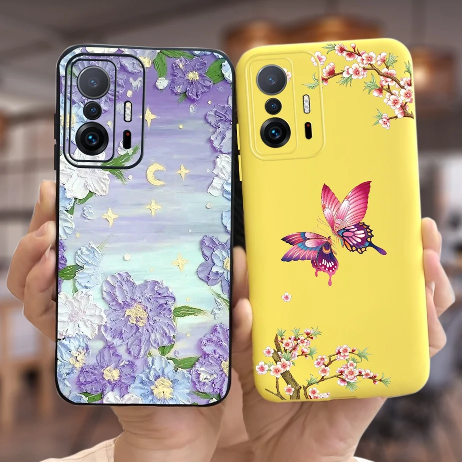 For Xiaomi 11T Pro Case Mi 11T Cute Dinosaur Cartoon Cover Soft Silicone Phone Case For Xiaomi Mi 11T 11TPro Fundas Coque Bumper