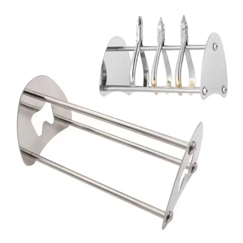 

Dental Stainless Steel Pliers Forceps Stand Organize Holder Scissors Tooth Extraction Tongs Place Organize Storage Dentist Tool