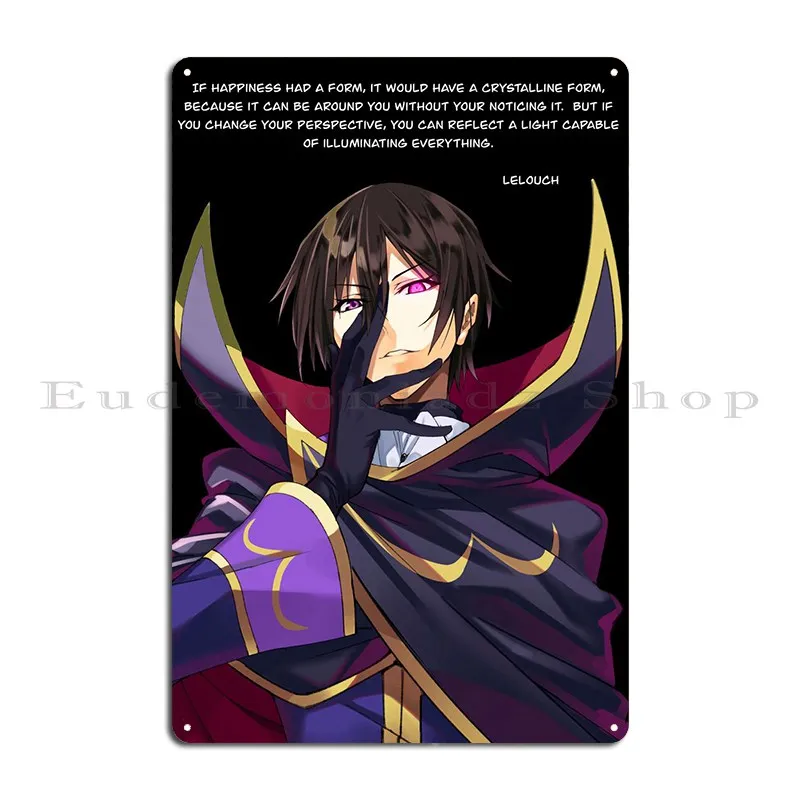 Lelouch Metal Sign Pub Garage Cave Printing Designing Tin Sign Poster