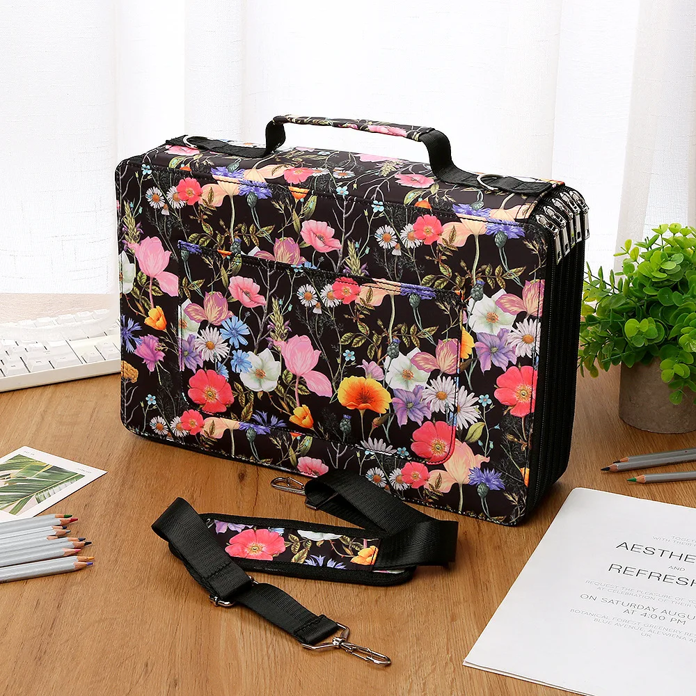 

384 Slots School Bag for Girl Pencil Case Office Pencilcase Large Capacity Stationery Organizer Pen Box Big Penal Pouch Supplies