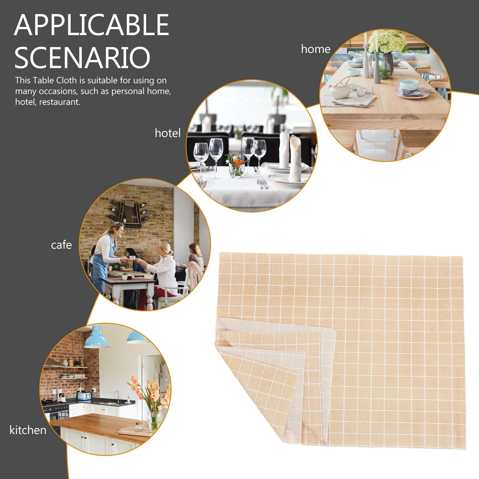 

Nordic Plaid Tablecloth Waterproof PEVA Wear-Resistant Foldable Oil-Proof for Picnic Camping Outdoor Dining Bench Table Cover