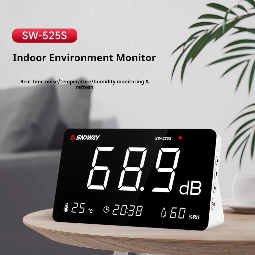 

Настольный измеритель шума SW525S Измеритель температуры и влажности Монитор-инструмент для монитора окружающего шума
