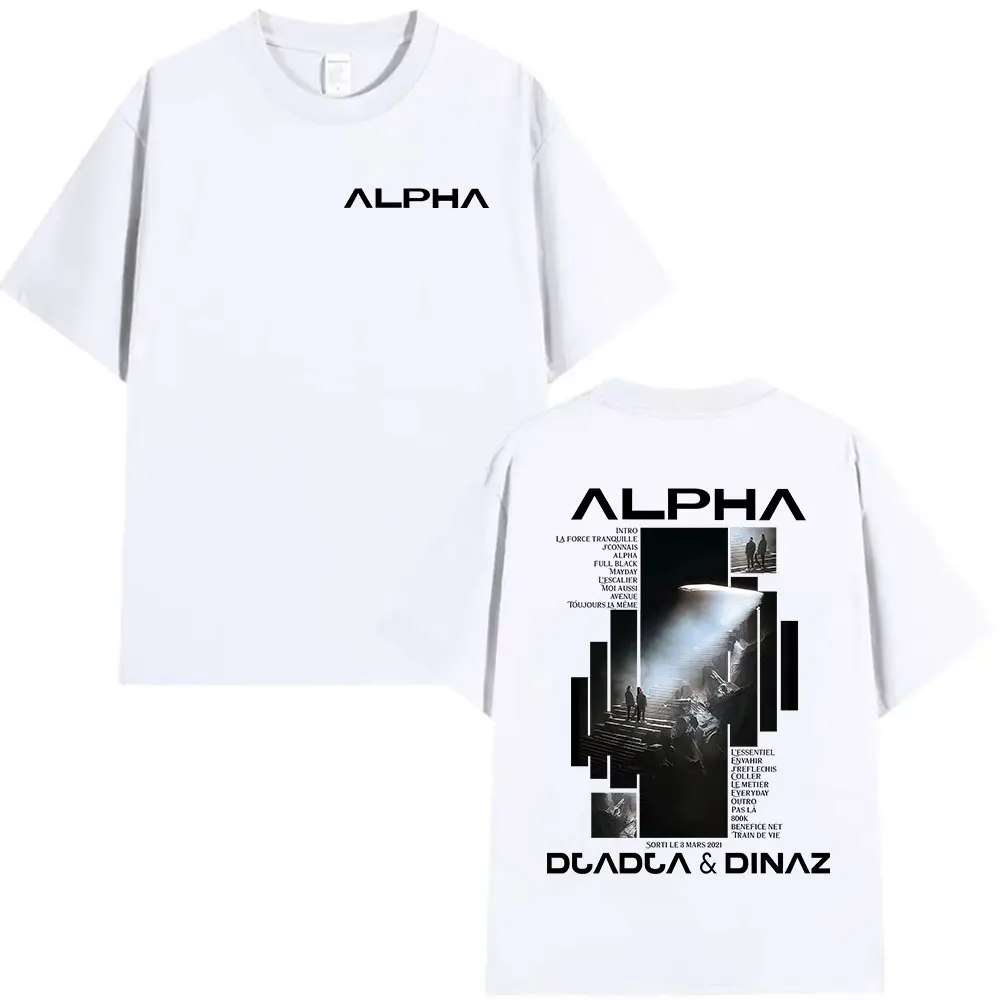 Rapper Alpha Djadja & Dinaz Album 2026 Graphic T-Shirt Men's Hip Hop Gothic Short Sleeve T Shirt Harajuku Aesthetic Graphics Tee