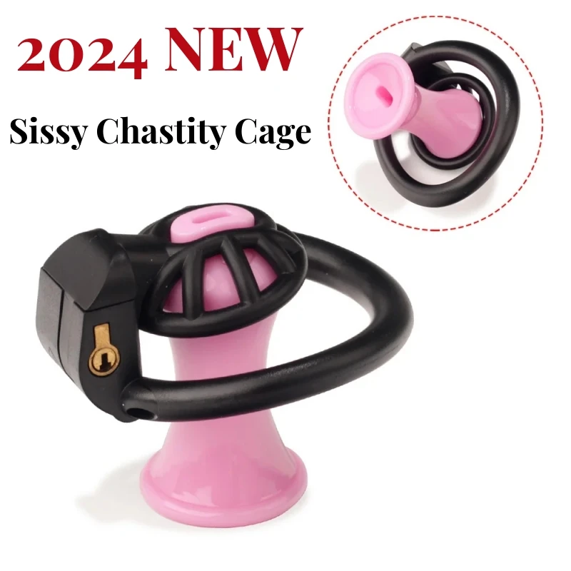 

New Positive /Negative Urethral Chastity Cage Penis Lock with 4 Size Rings Sissy Inverted Urethral Plug Penis Cage Man Sex Toys