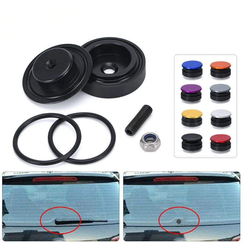 1 Set Aluminum Car Rear Wiper Delete Kit Plug Cap for Honda Acrua Toyota Mazda Nissan Kia Universal Car Accessories