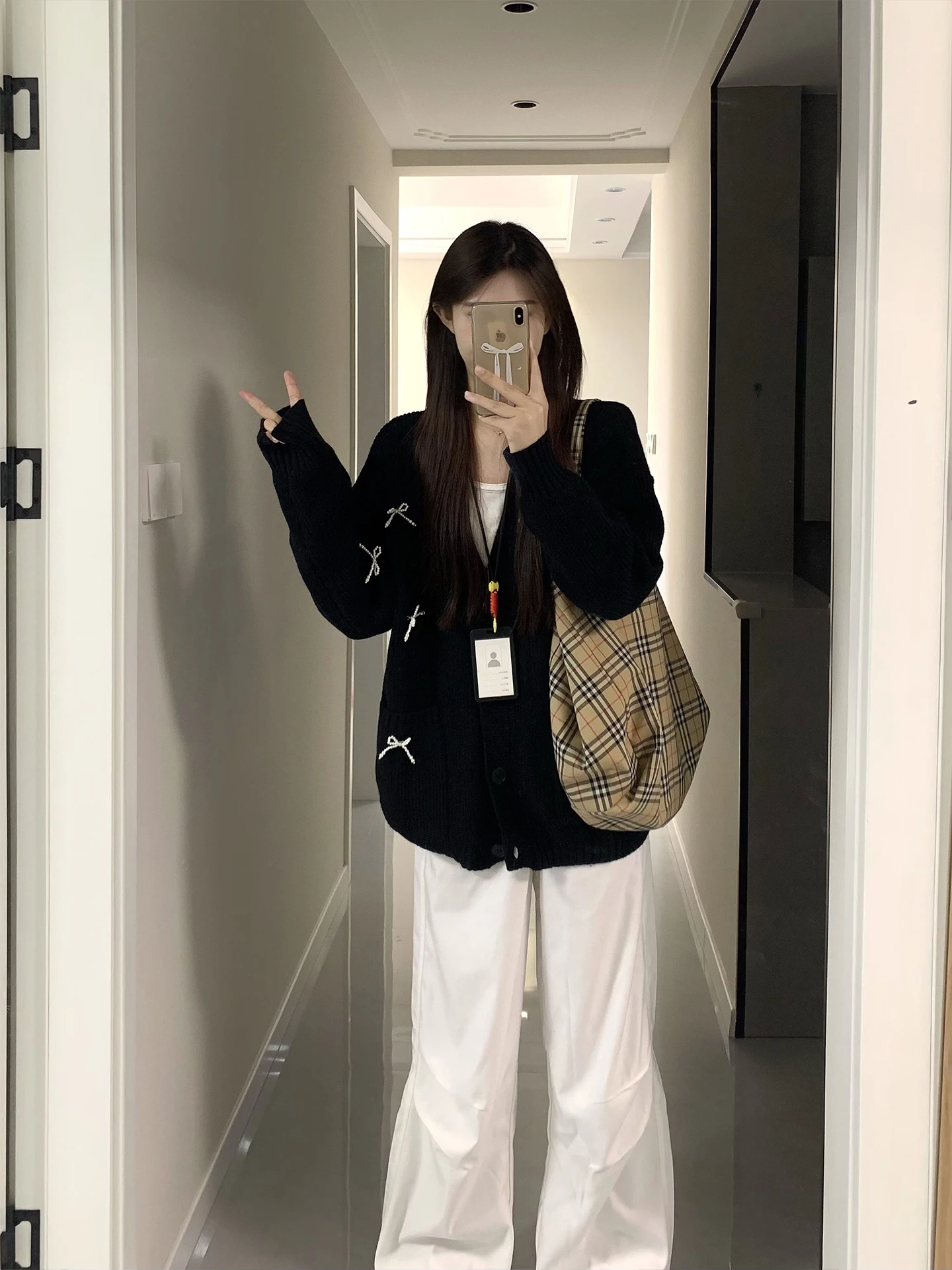 Maglione V-Ne allentato lavorato a maglia chic e pantaloni a gamba larga Set da due pezzi per donna Autunno Inverno Faion Comodo vestito caldo