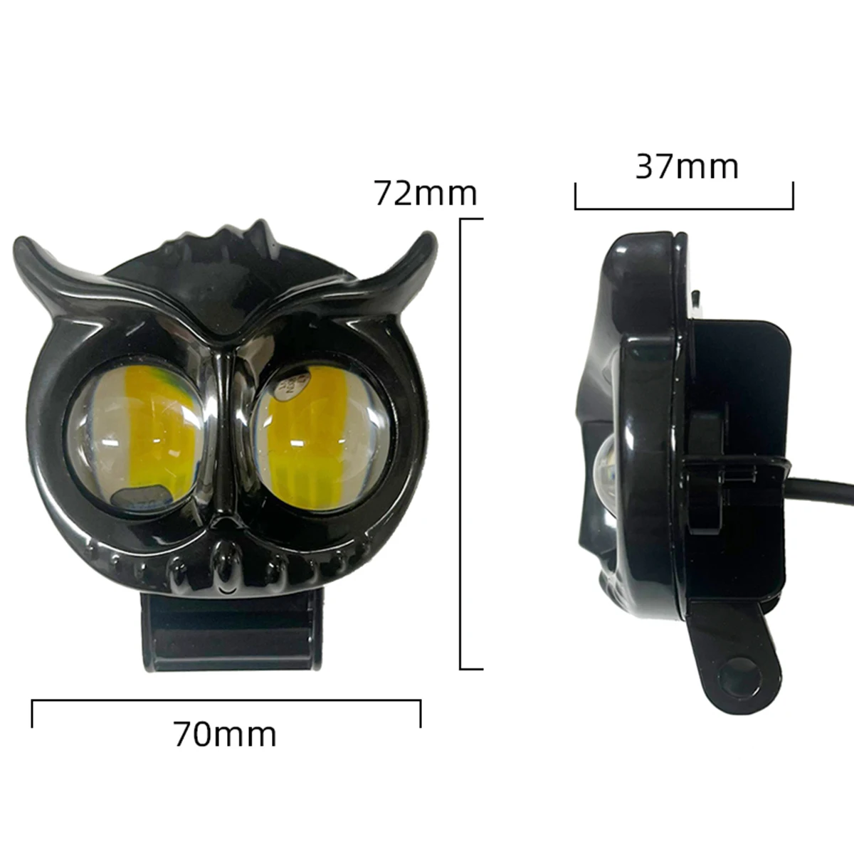 2Pcs White Yellow LED Motorcycle Headlight Lights Bulbs Headlight Car Spotlights Auxiliary Scooter LED Fog Work Lamps Accessory