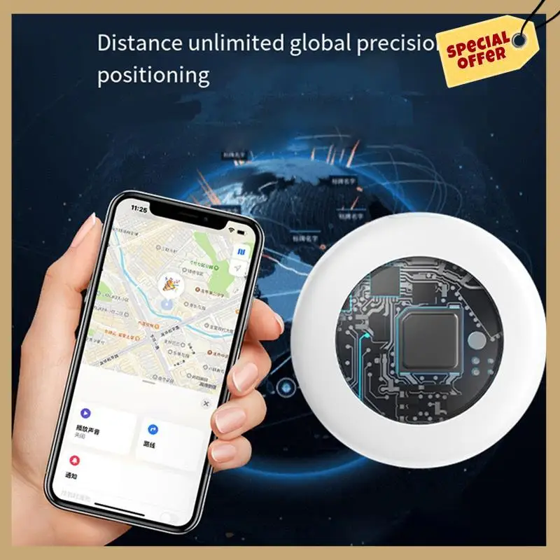 Bluetooth GPS Airtag Tracker Умная работа для Find My Global Network Key Finder Air Tag с чехлом для IOS для сумок-WMAN