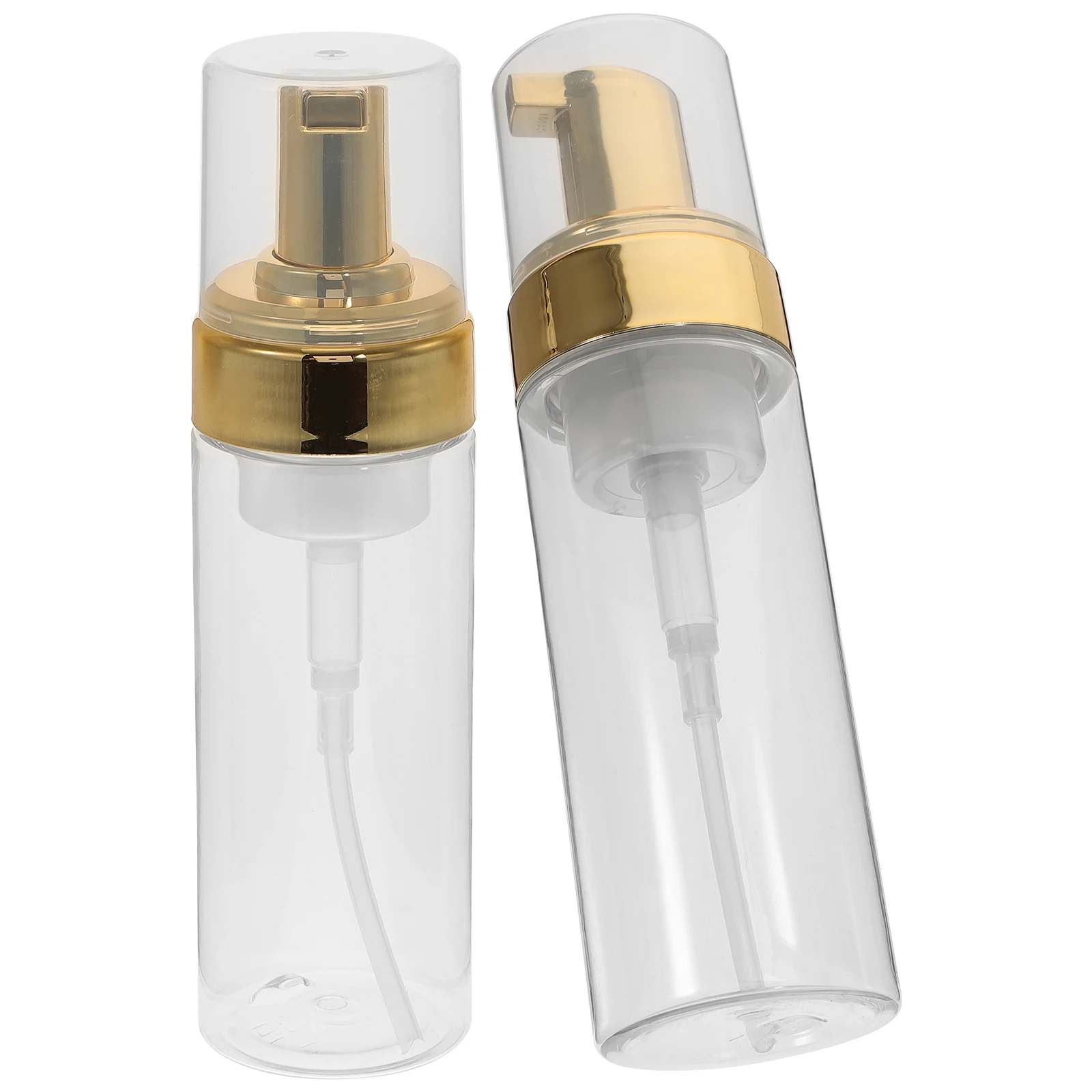 إعادة الملء 100 120 150 مللي زجاجة مضخة بلوري 2 قطعة موزع سفر فارغ حاوية غسول شامبو شفافة #2