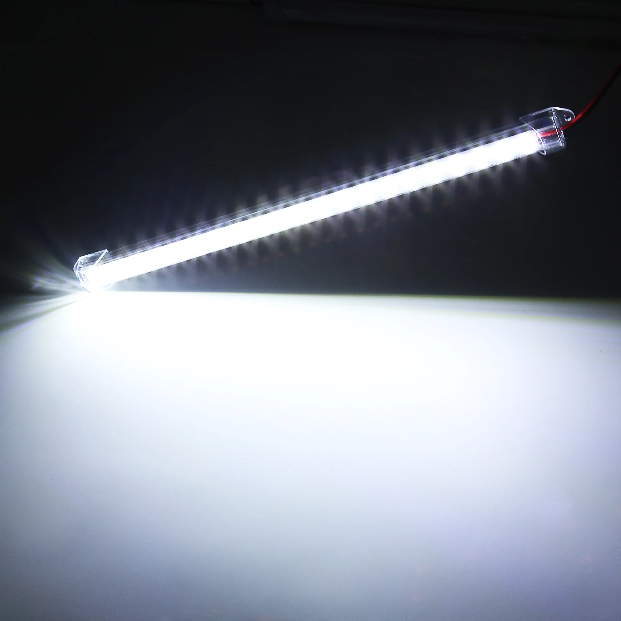 10/5PCS 12V 30CM White Interior LED Car Light Bar Rigid Strip Lamp for Van Bus Caravan Display Cabinet Under Counter Closet