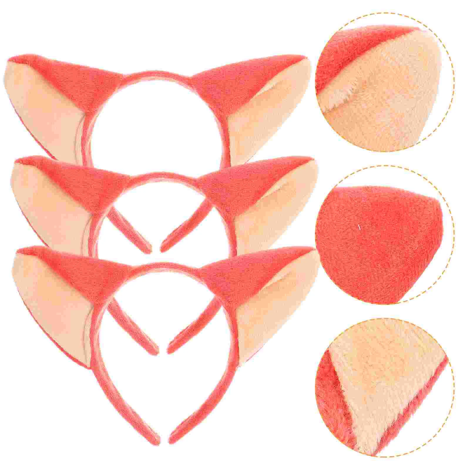 5 Pcs Fox Ears Headband Foxes Modeling Makeup Cosplay Accessory Fabric Festival Props Child Girl Headbands